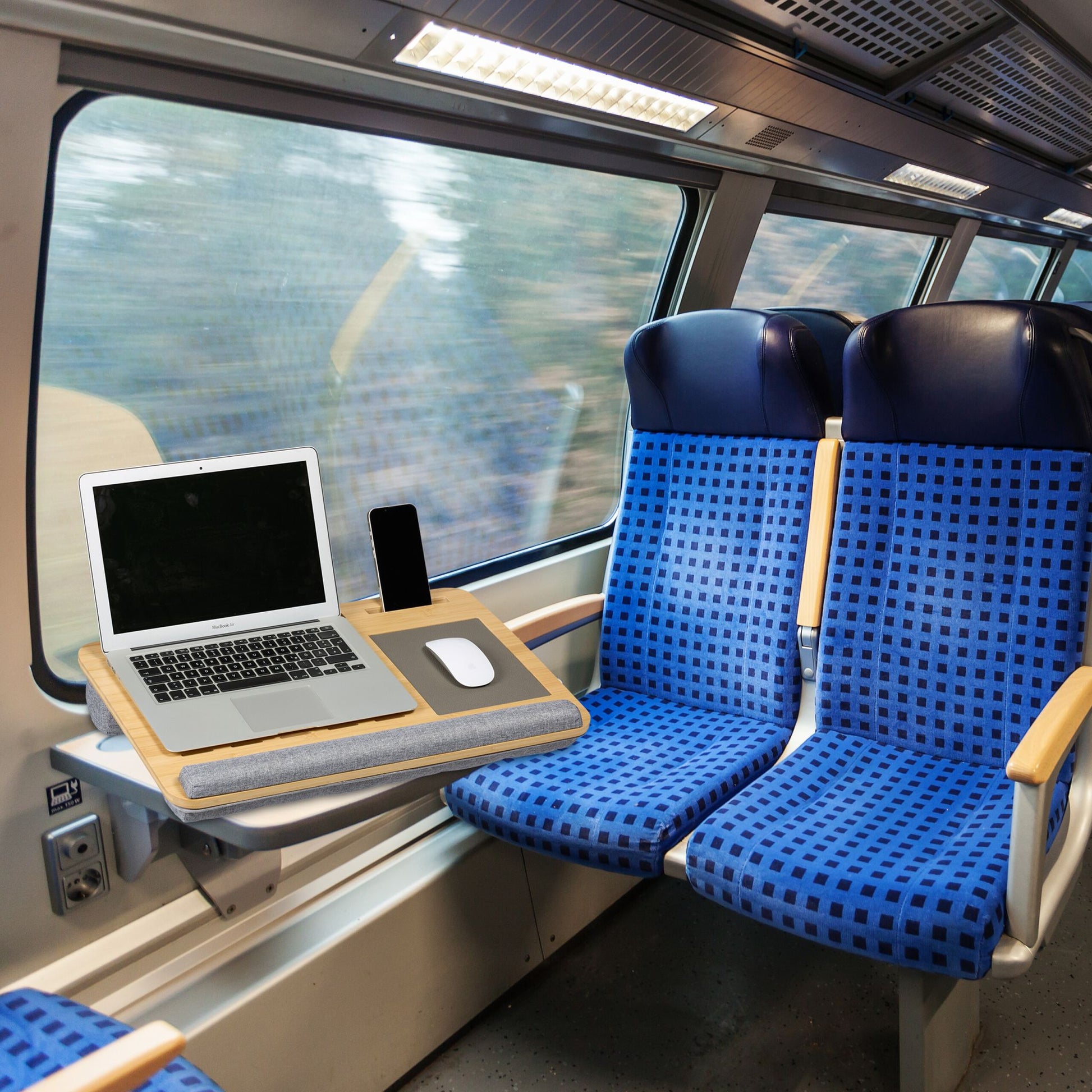 Laptopkissen Handgelenkauflage & Mauspad Hellbraun-Grau von Relaxdays