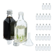 Kleine Flaschen Set 50ml Silber-Transparent von Relaxdays