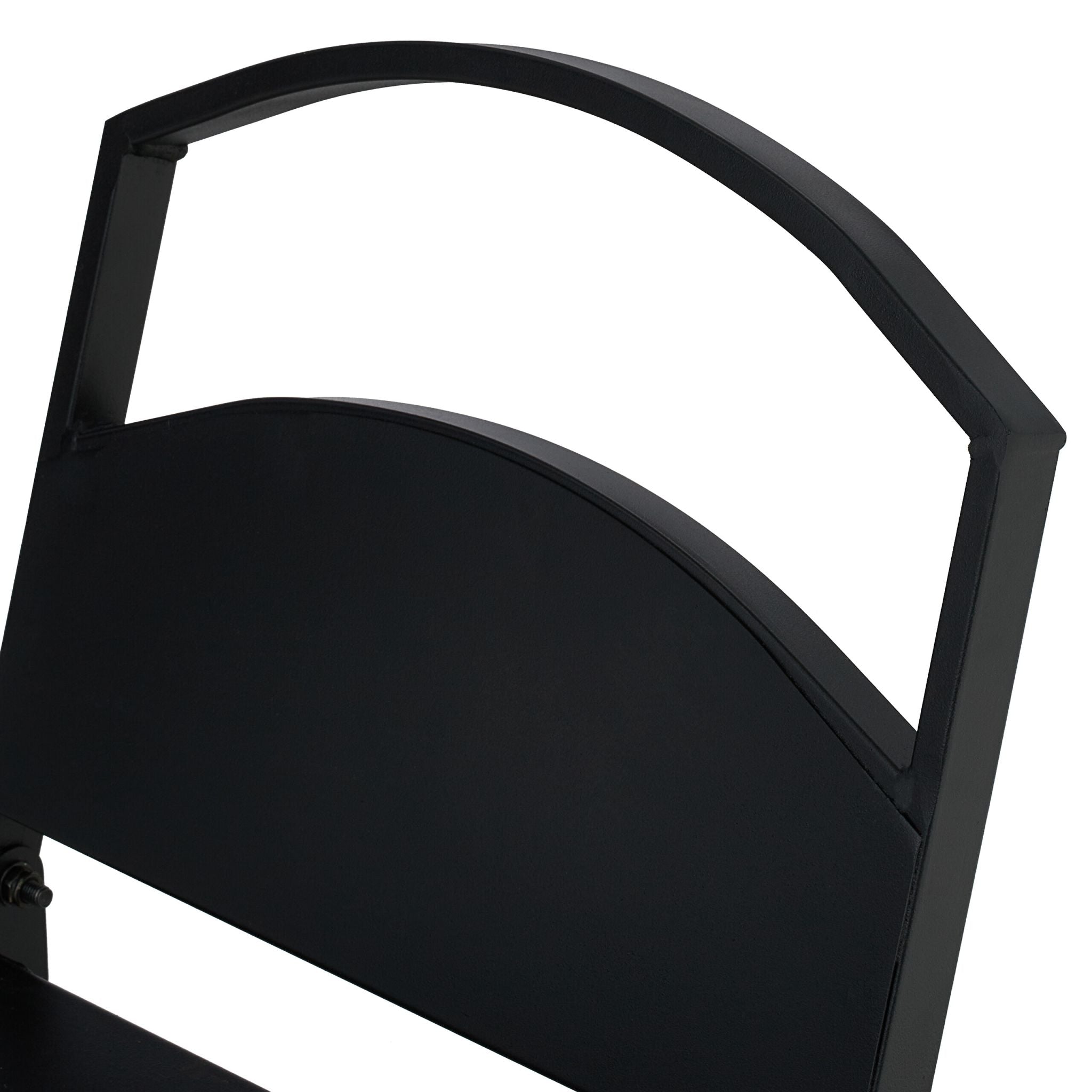 Klappbarer Kaminholzkorb Metall Schwarz von Relaxdays