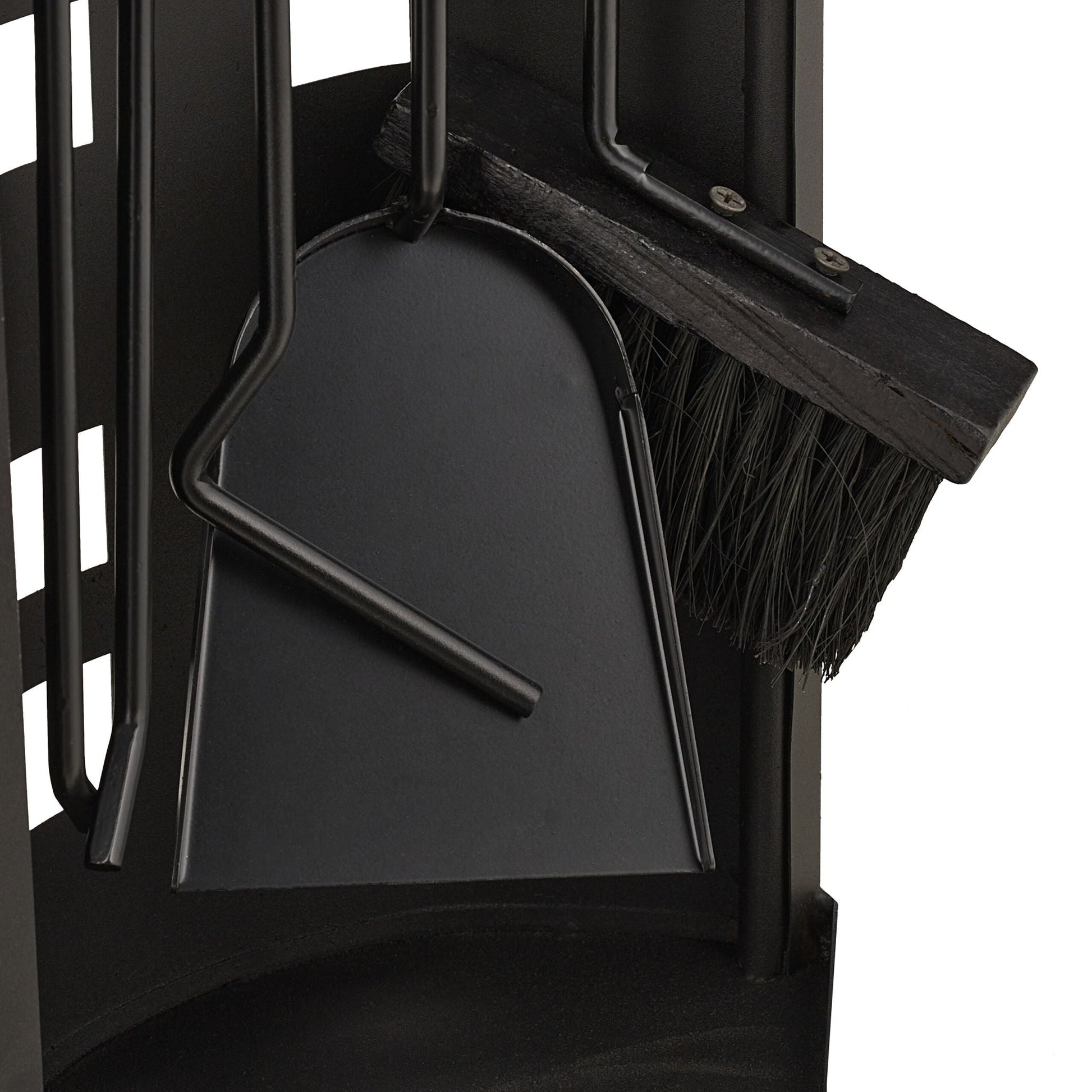 Kaminbesteck 5tlg. Schwarz-Silber von Relaxdays