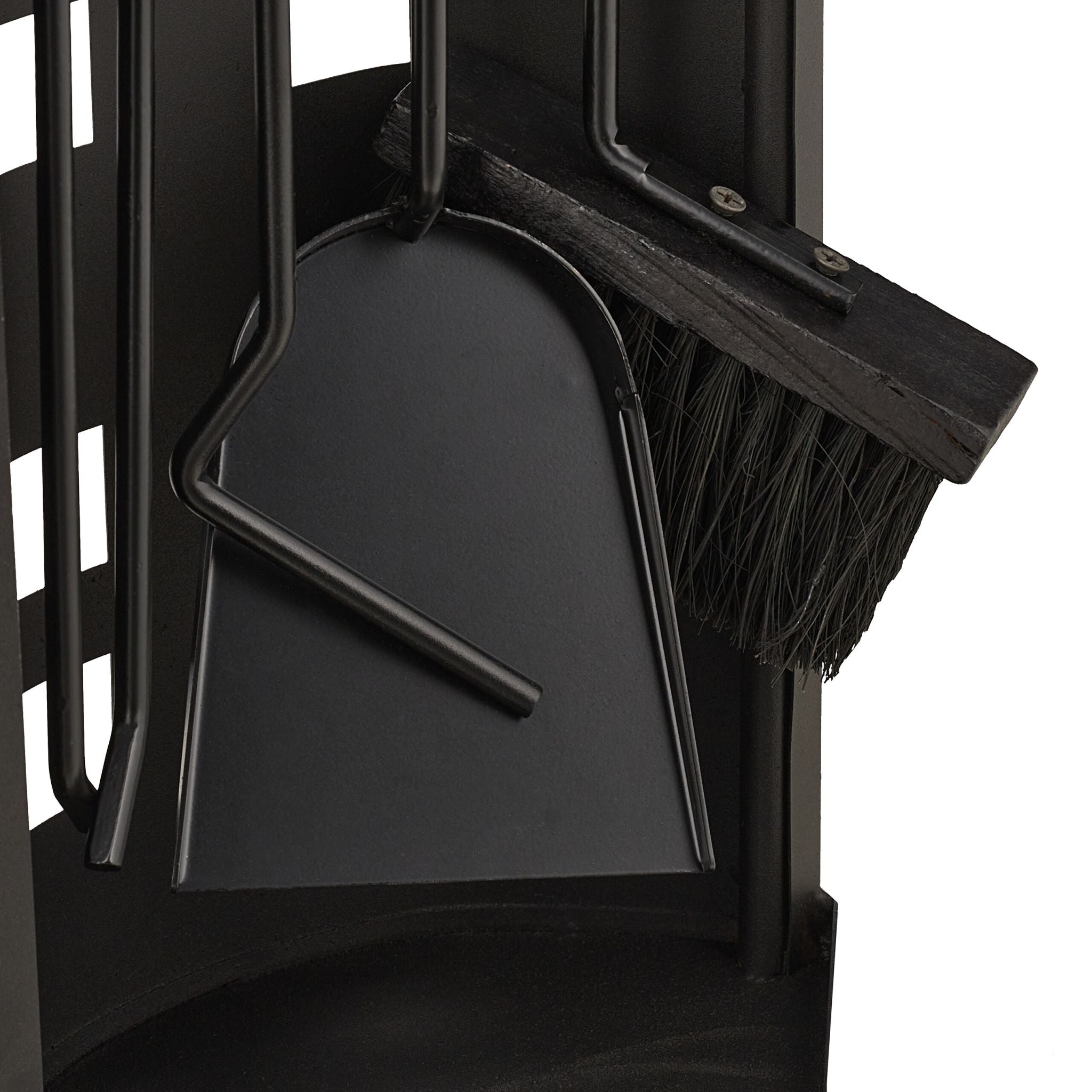 Kaminbesteck 5tlg. Schwarz-Silber von Relaxdays