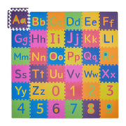 Puzzlematte ABC und Zahlen Blau-Gelb-Rot von Relaxdays