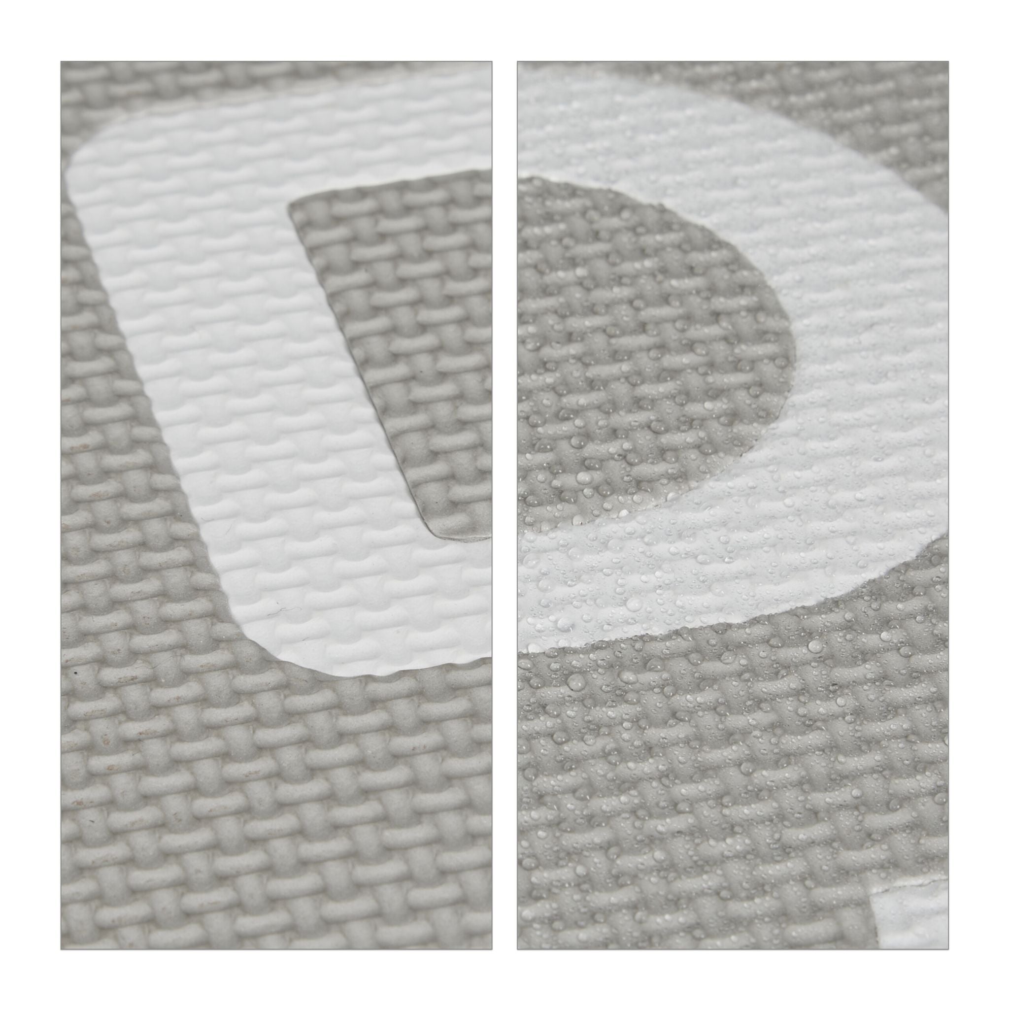 Puzzlematte ABC und Zahlen Weiss-Grau von Relaxdays