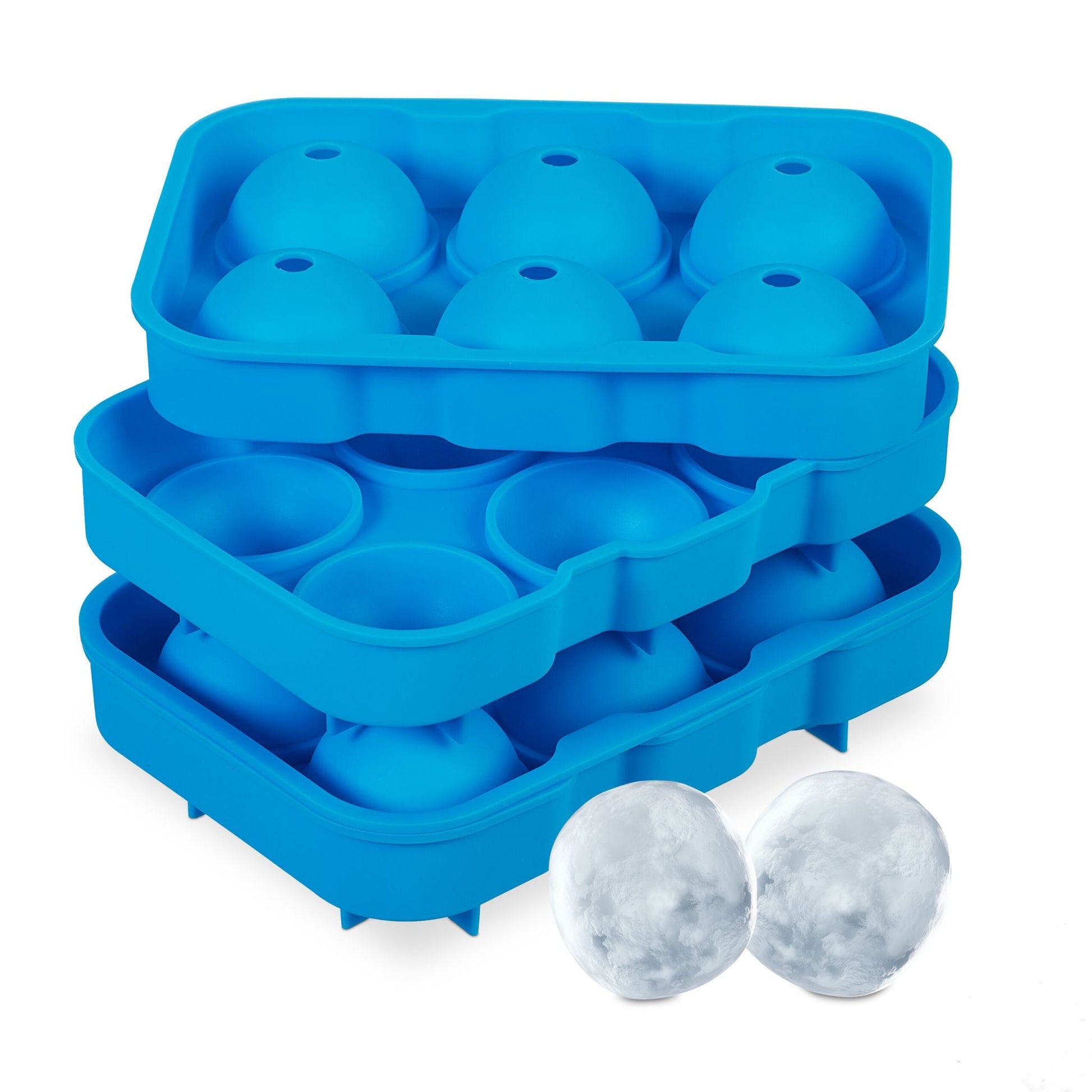 Eiswürfelform Silikon 2er-Set Blau von Relaxdays