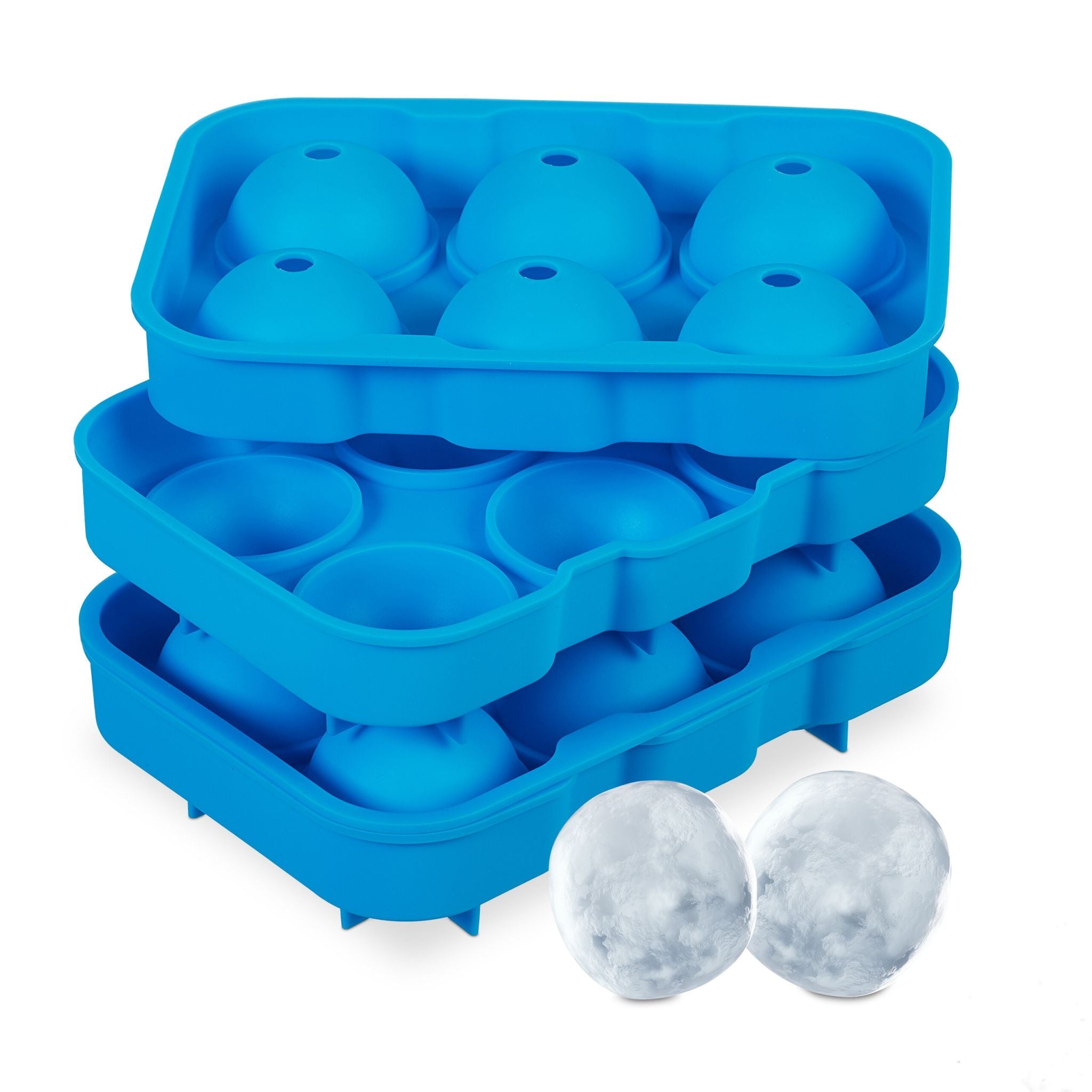 Eiswürfelform Silikon 2er-Set Blau von Relaxdays