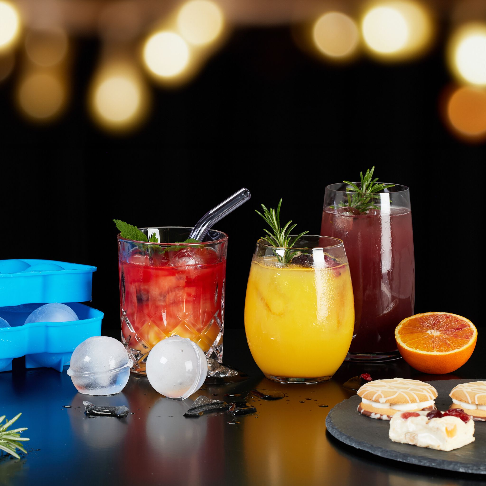 Eiswürfelform Silikon 2er-Set Blau von Relaxdays