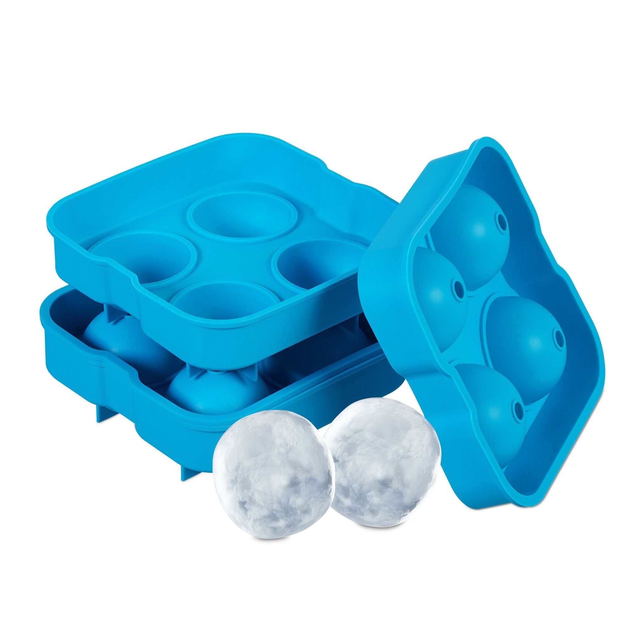 Eiswürfelform Silikon 2er-Set Blau von Relaxdays