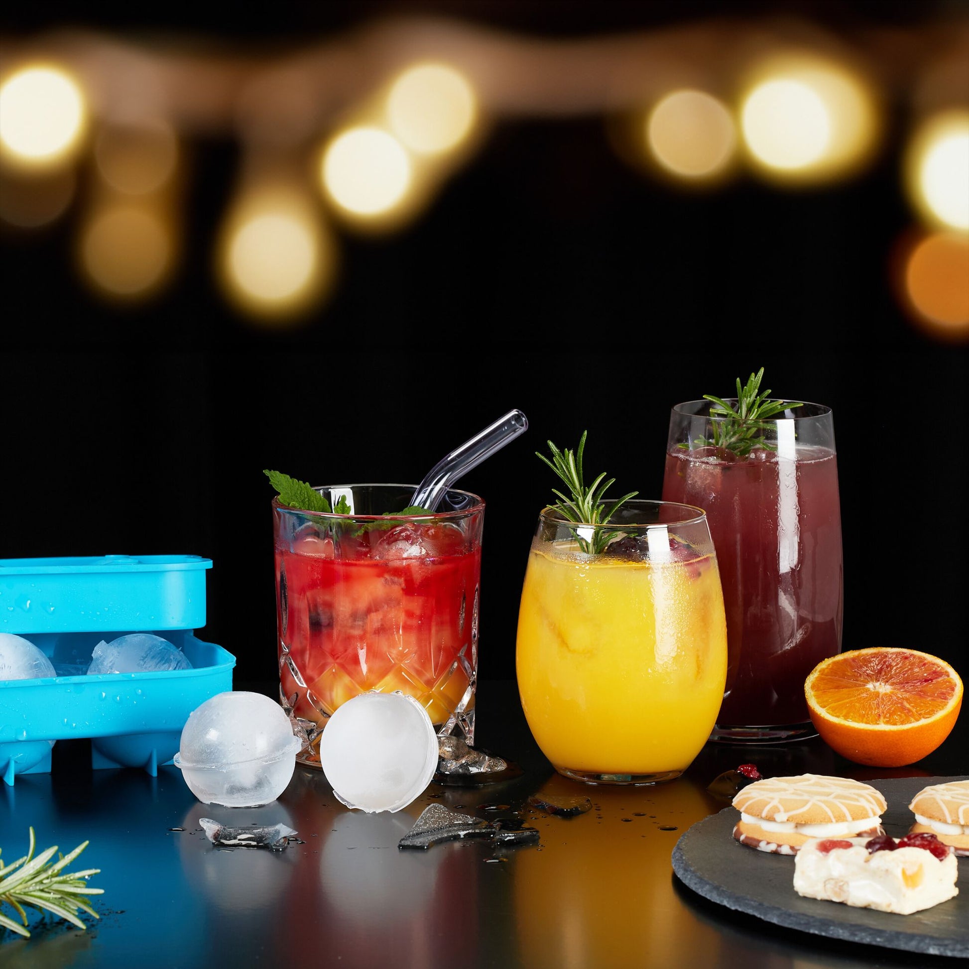 Eiswürfelform Silikon 2er-Set Blau von Relaxdays