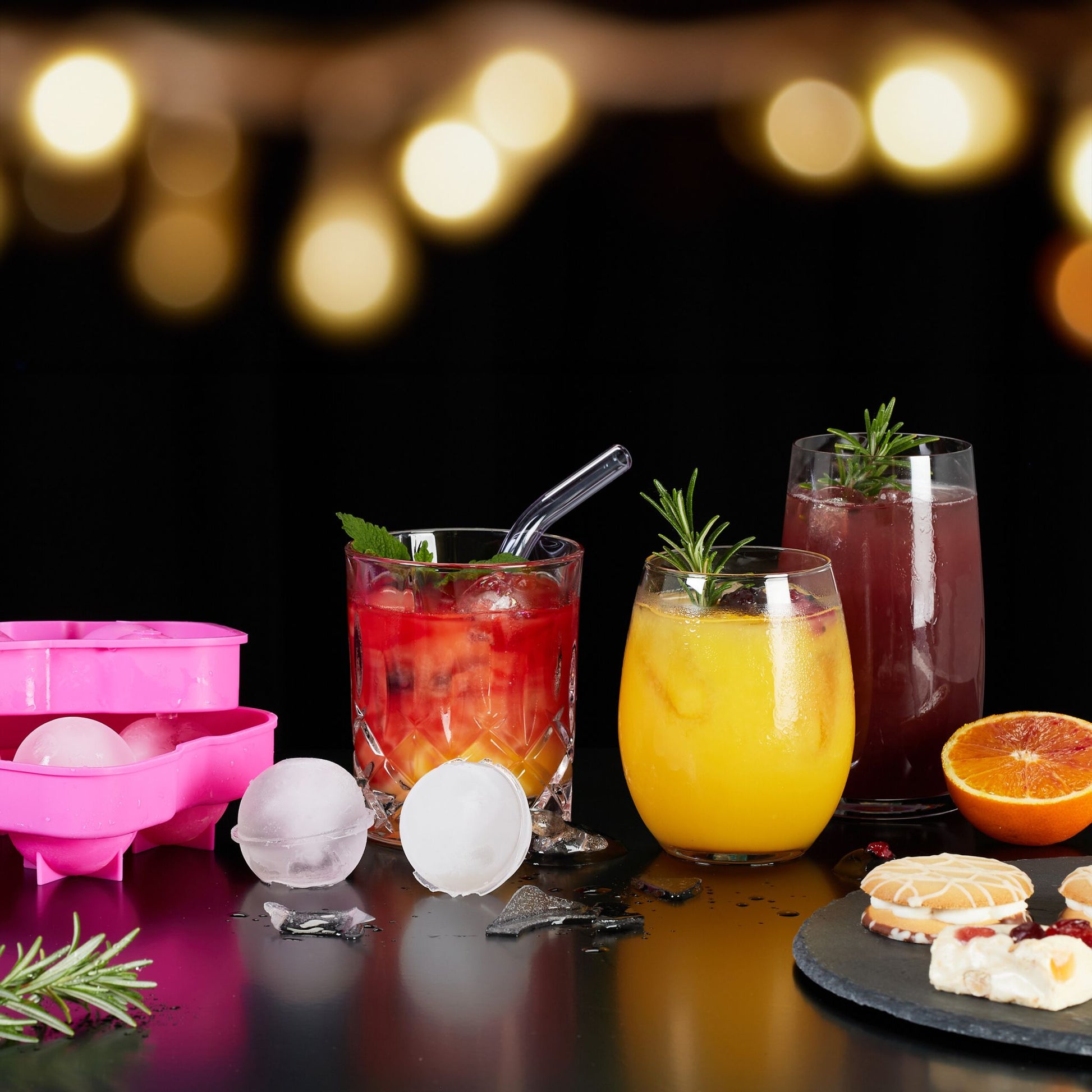 Eiswürfelform Silikon 2er-Set Pink von Relaxdays