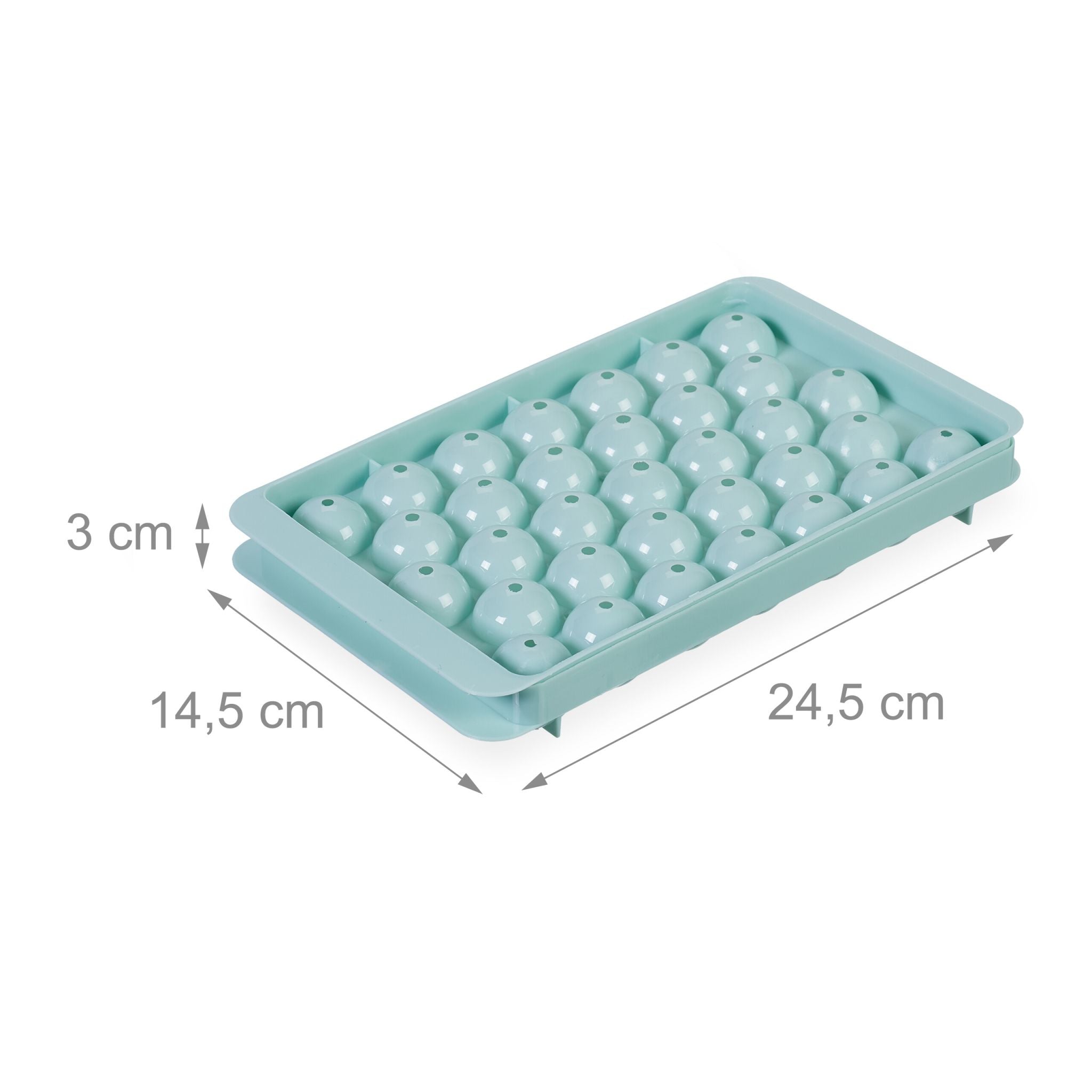Runde Eiswürfelform 3er-Set Türkis von Relaxdays