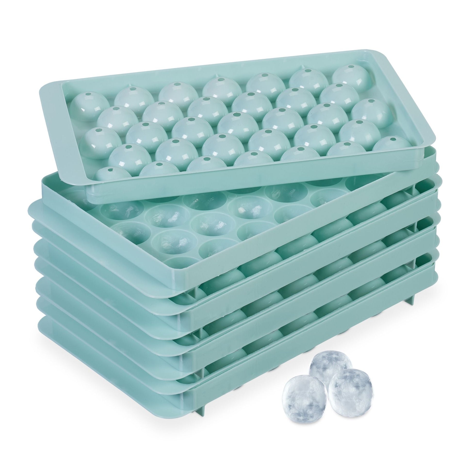 Runde Eiswürfelform 4er-Set Türkis von Relaxdays
