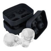 Totenkopf Eiswürfelform 2er-Set Schwarz von Relaxdays
