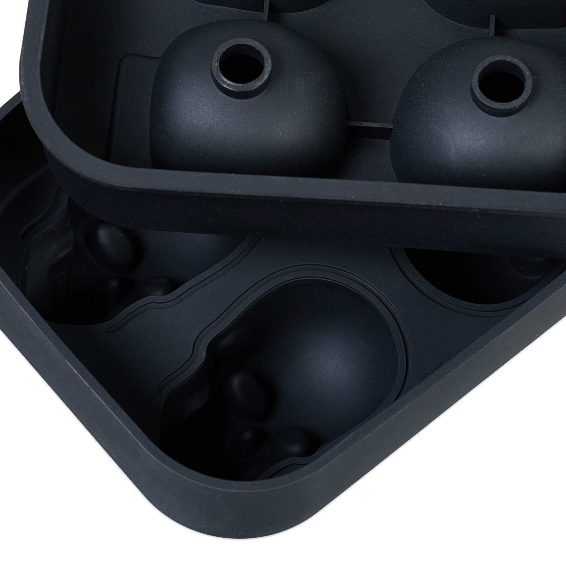 Totenkopf Eiswürfelform 2er-Set Schwarz von Relaxdays