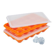 Eiswürfelform 2er-Set Diamant Orange-Transparent von Relaxdays