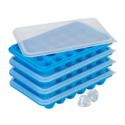 Eiswürfelform 4er-Set Diamant Blau-Transparent von Relaxdays