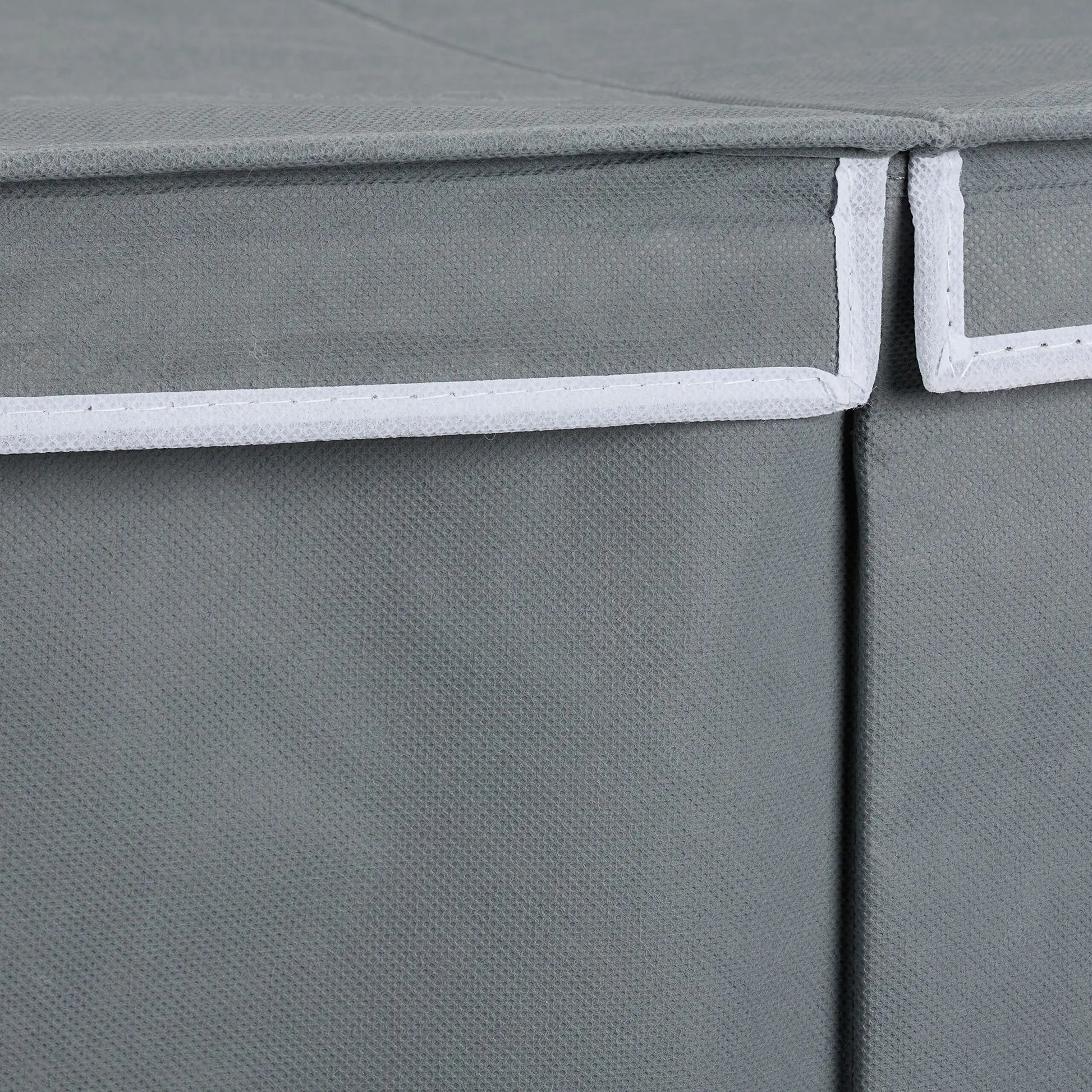 Wäschekorb mit Deckel 100L Weiss-Grau von Relaxdays