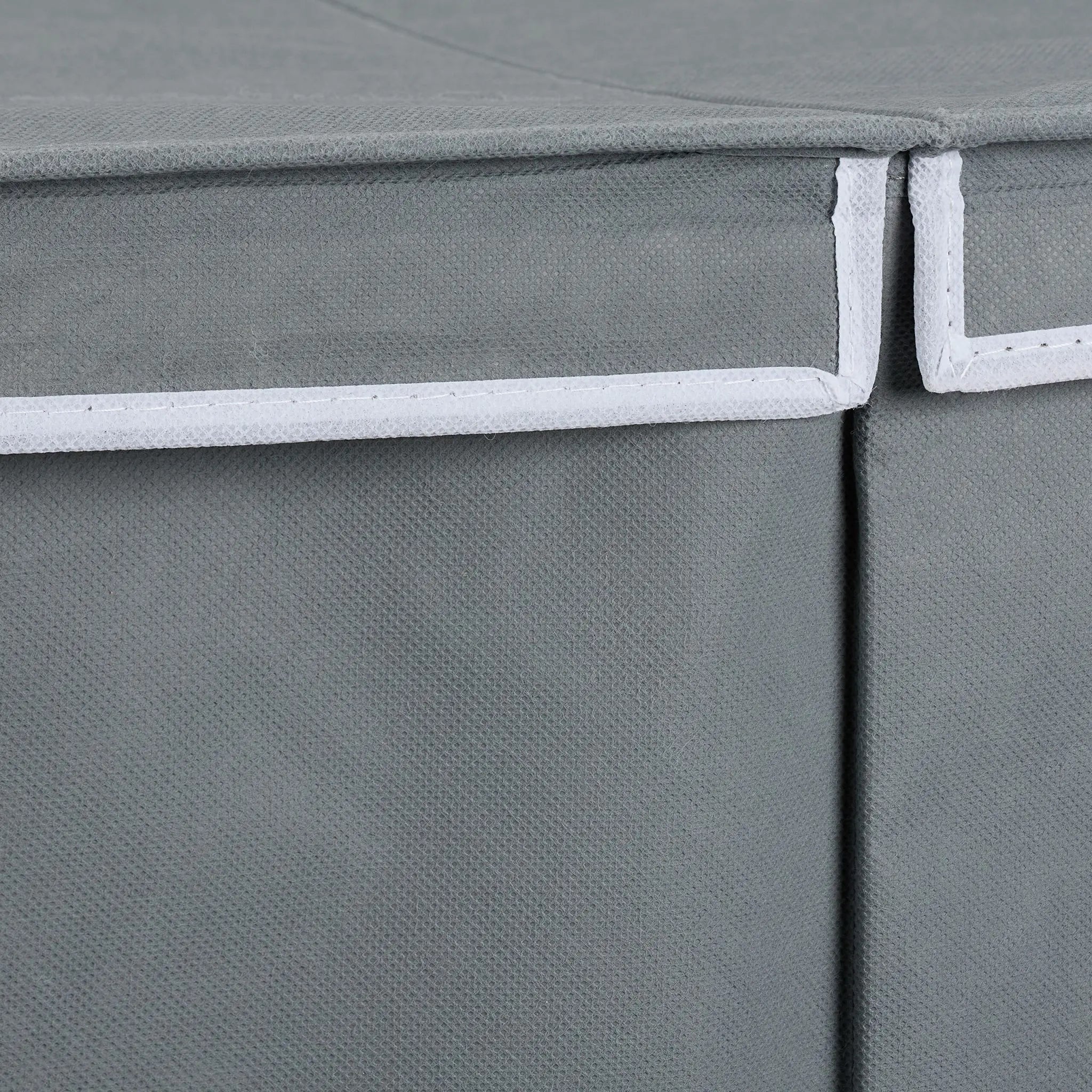 Wäschekorb mit Deckel 100L Weiss-Grau von Relaxdays