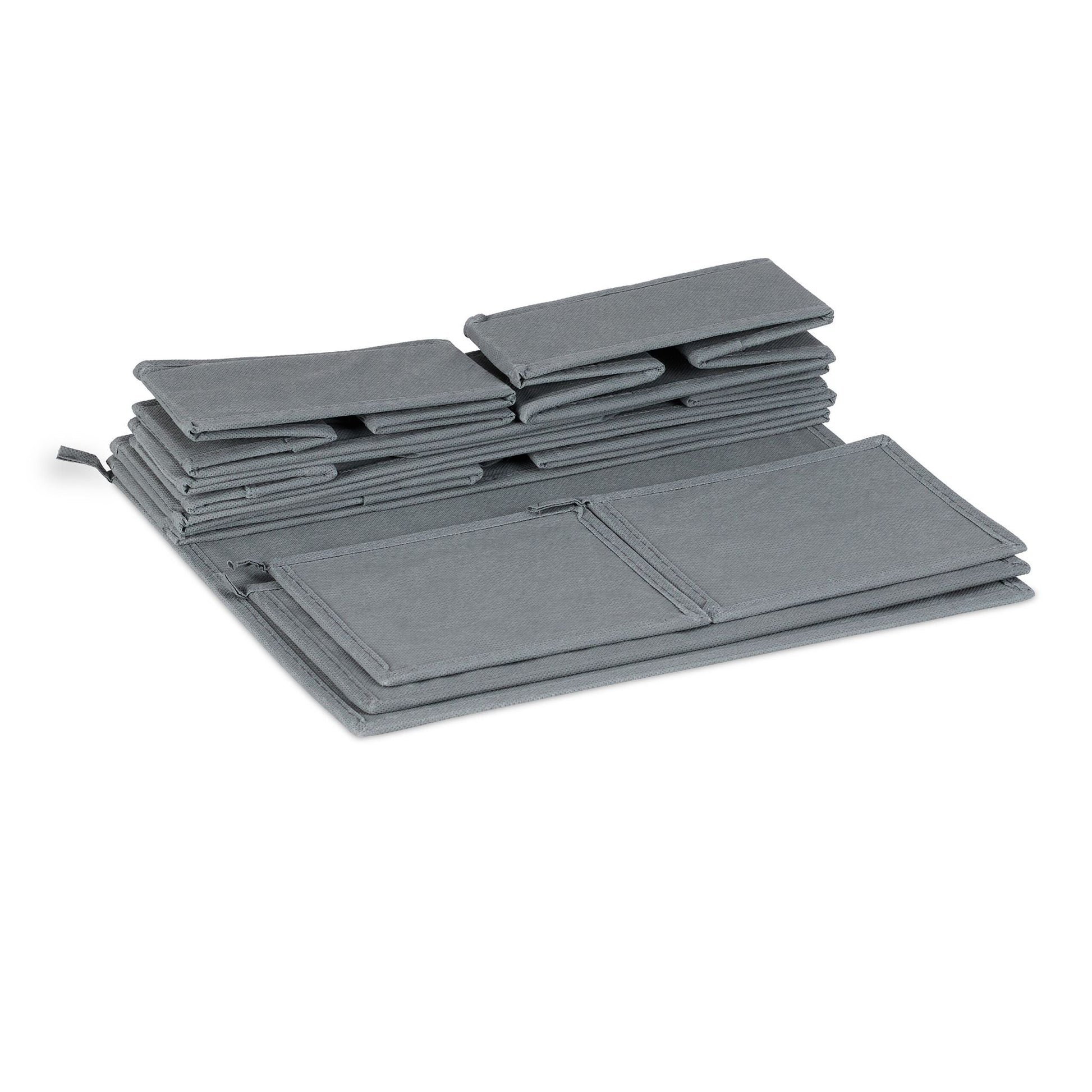 Schubladen Organizer Vlies 4tlg. Grau von Relaxdays