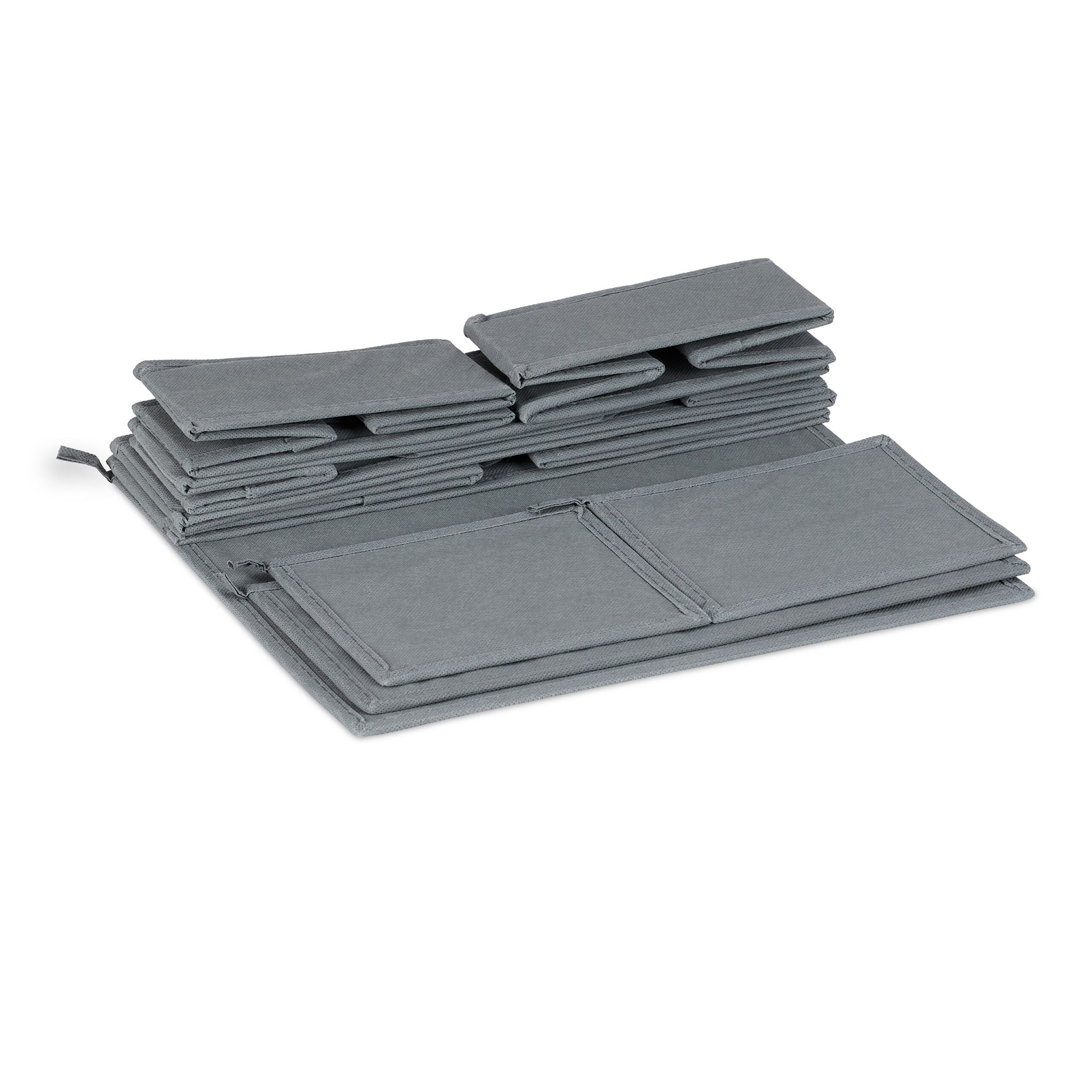 Schubladen Organizer Vlies 4tlg. Grau von Relaxdays