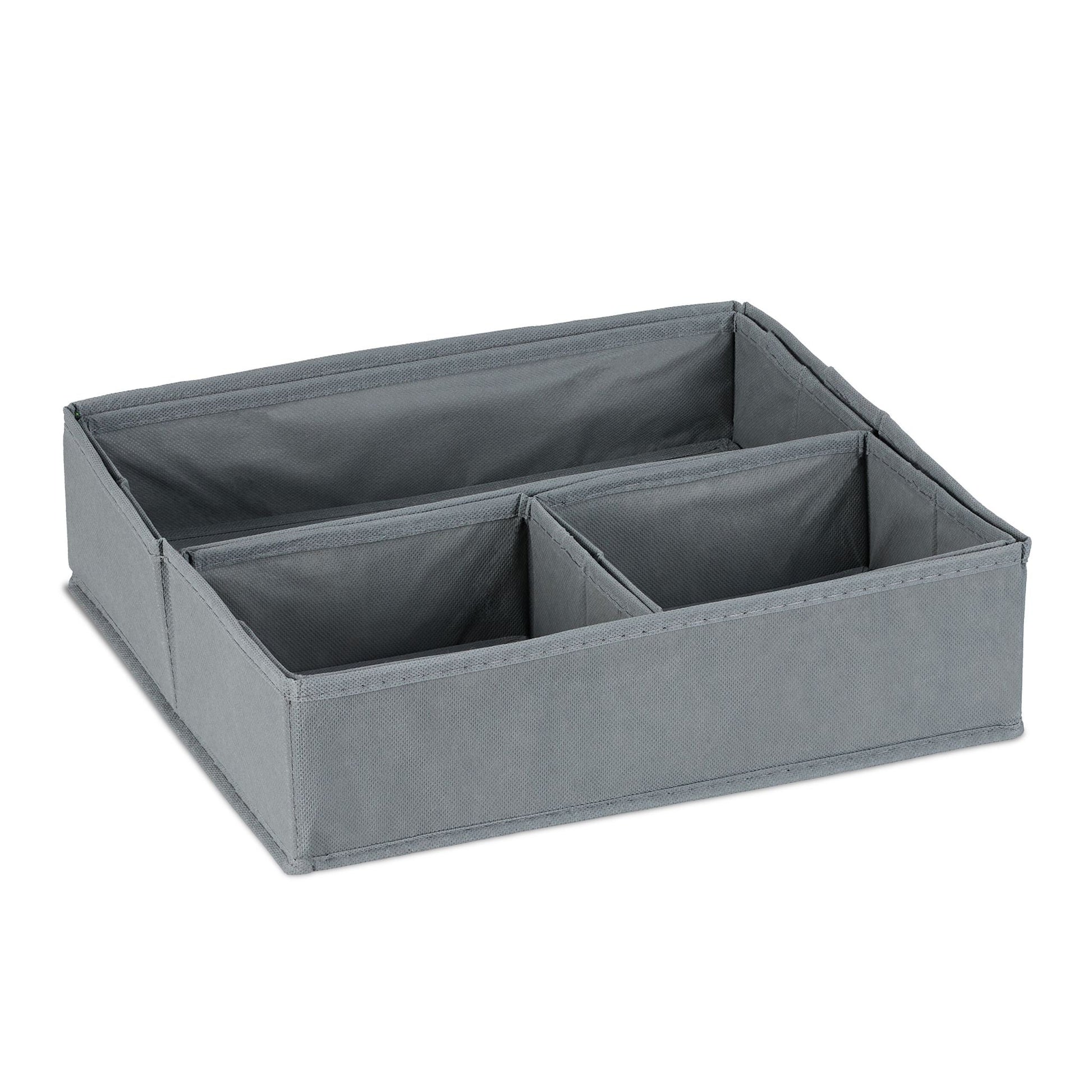 Schubladen Organizer Vlies 4tlg. Grau von Relaxdays