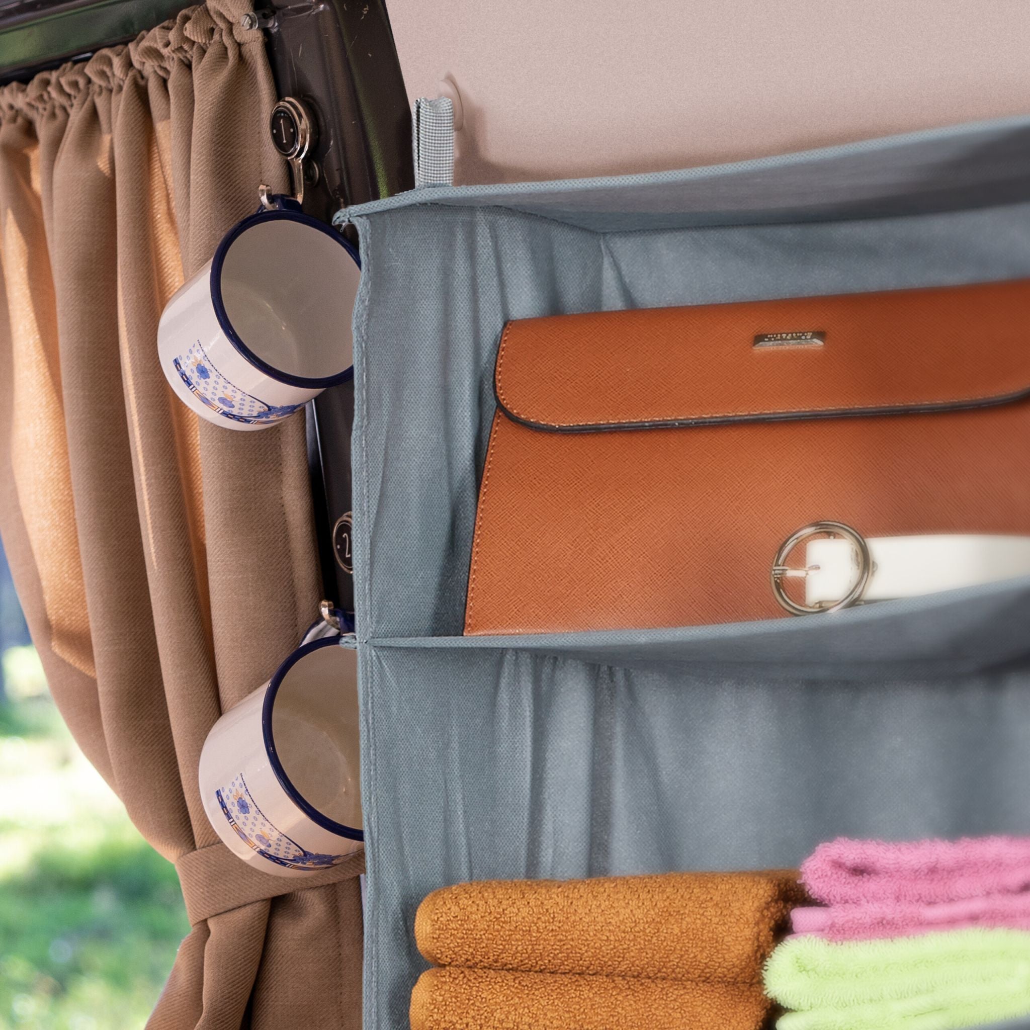 Hängeregal Kleiderschrank 8 Fächer Grau von Relaxdays