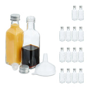 Kleine Flaschen Set 100ml Silber-Transparent von Relaxdays