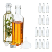 Flaschen zum Befüllen 250ml Silber-Transparent von Relaxdays