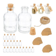 Dekogläser-Set mit Korken Hellbraun-Transparent von Relaxdays