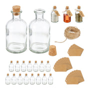 Dekogläser-Set mit Korkdeckel Hellbraun-Transparent von Relaxdays