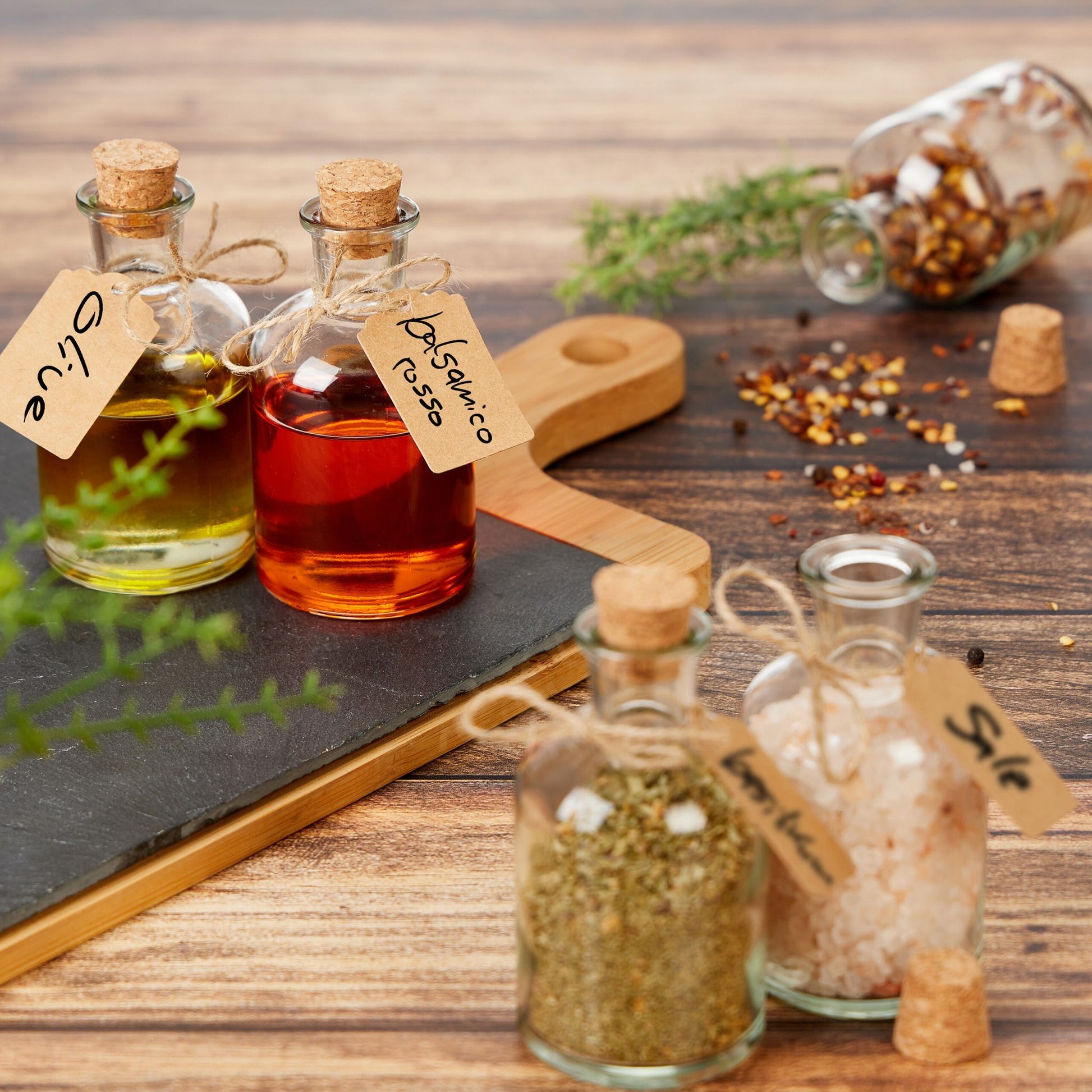 Dekogläser-Set mit Korkdeckel Hellbraun-Transparent von Relaxdays