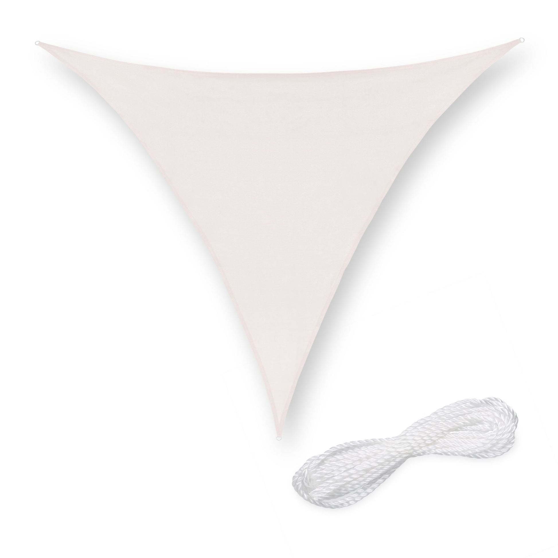 Dreieckiges Sonnensegel HDPE Weiss von Relaxdays