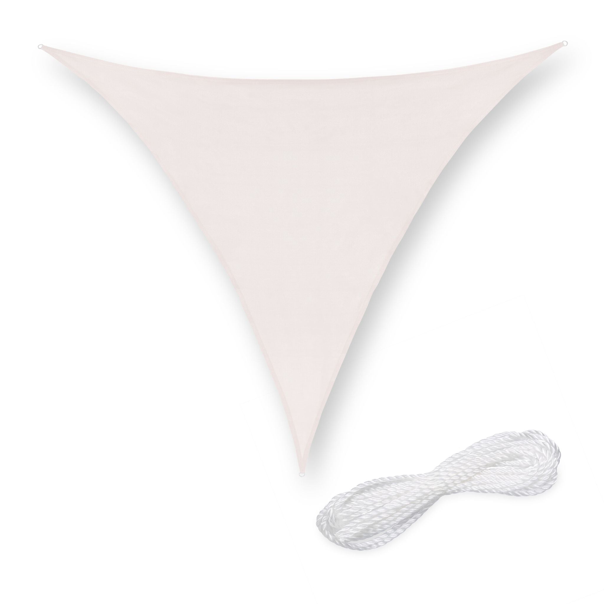 Dreieckiges Sonnensegel HDPE Weiss von Relaxdays