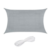 Rechteckiges Sonnensegel HDPE Grau von Relaxdays