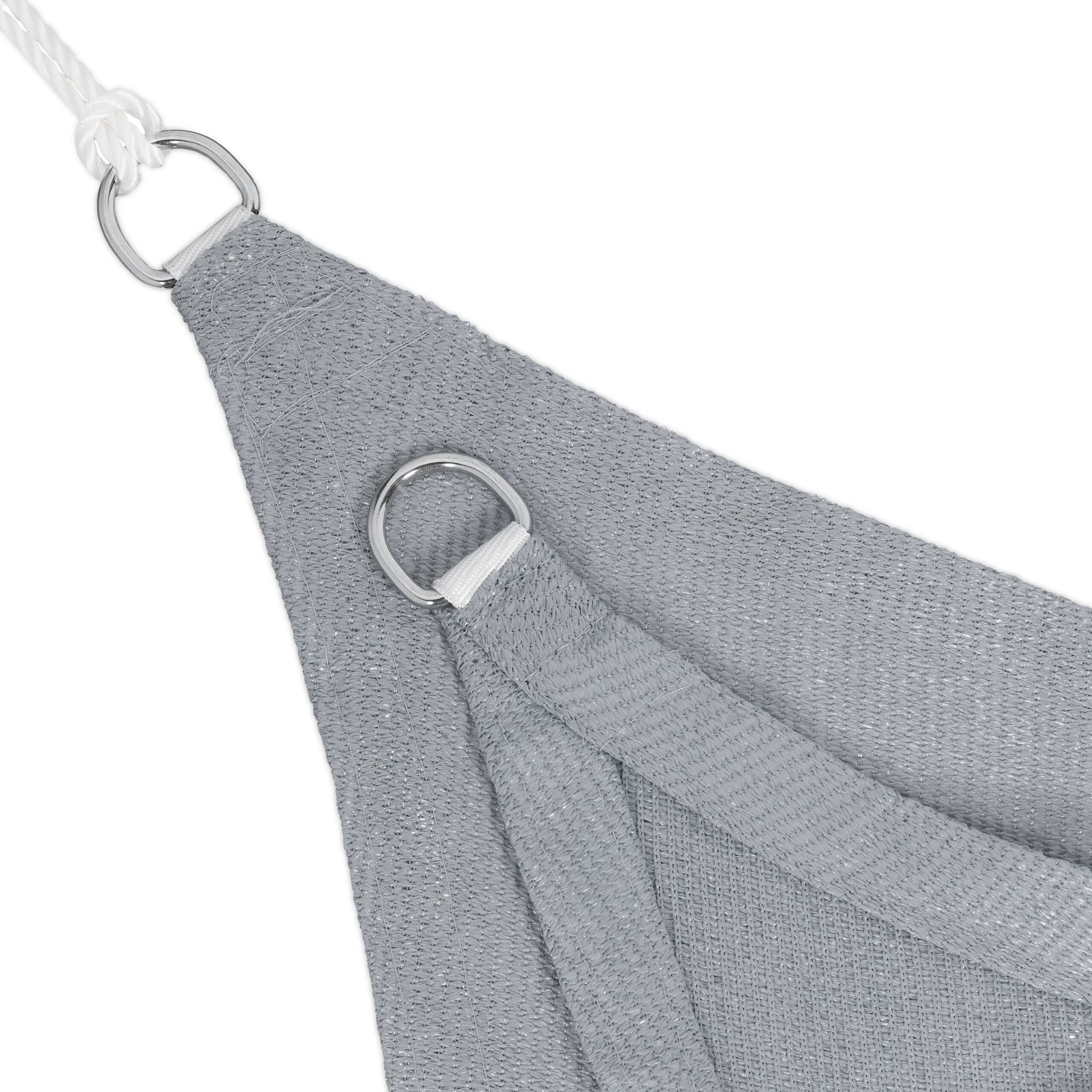 Rechteckiges Sonnensegel HDPE Grau von Relaxdays