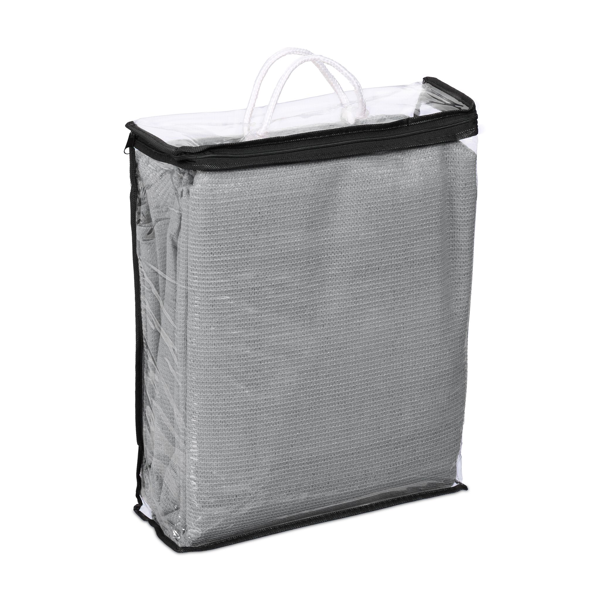 Rechteckiges Sonnensegel HDPE Grau von Relaxdays