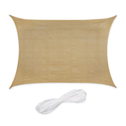 Rechteckiges Sonnensegel HDPE Beige von Relaxdays
