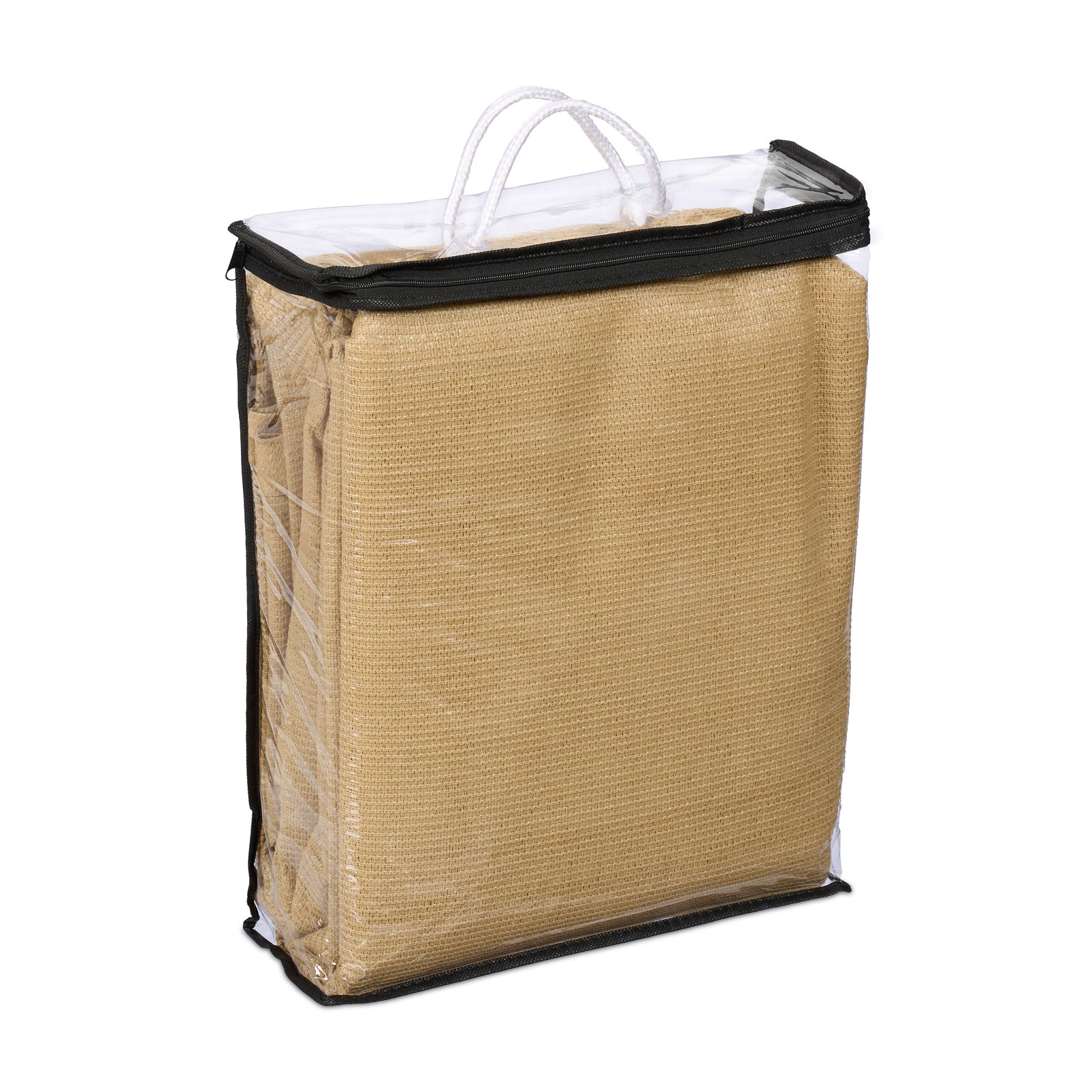 Rechteckiges Sonnensegel HDPE Beige von Relaxdays