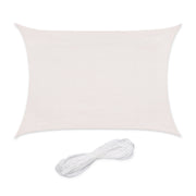 Rechteckiges Sonnensegel HDPE Weiss von Relaxdays