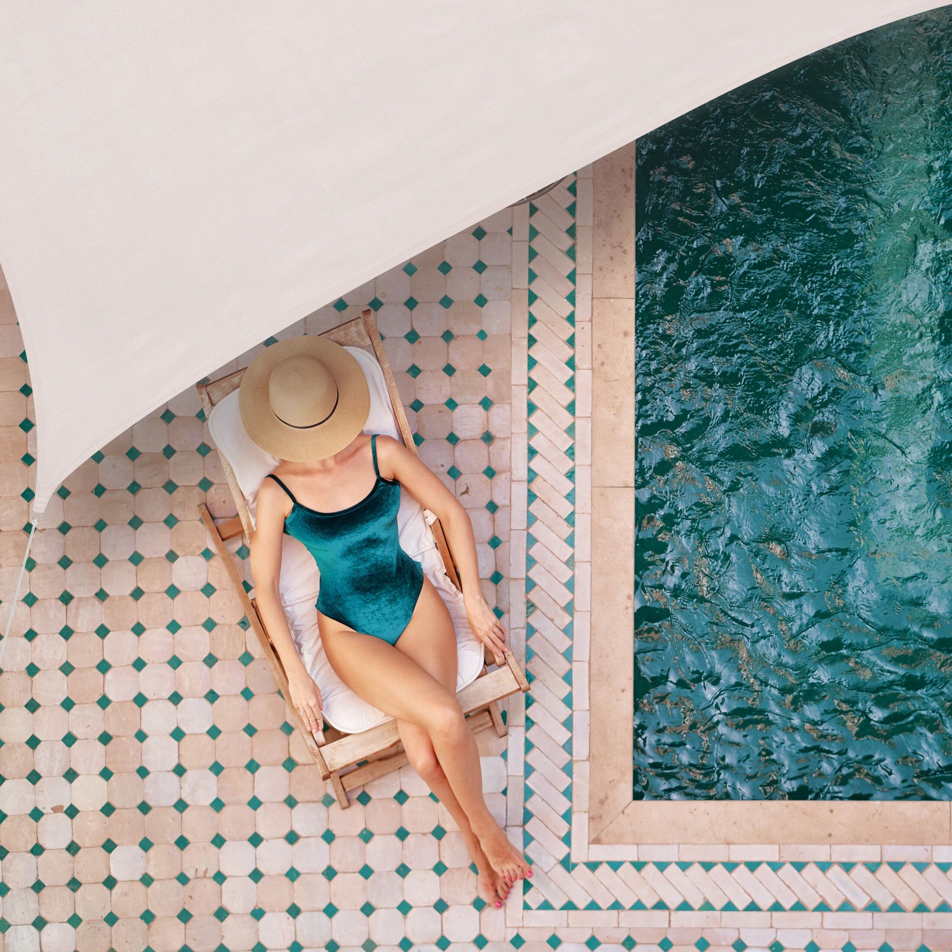 Rechteckiges Sonnensegel HDPE Weiss von Relaxdays