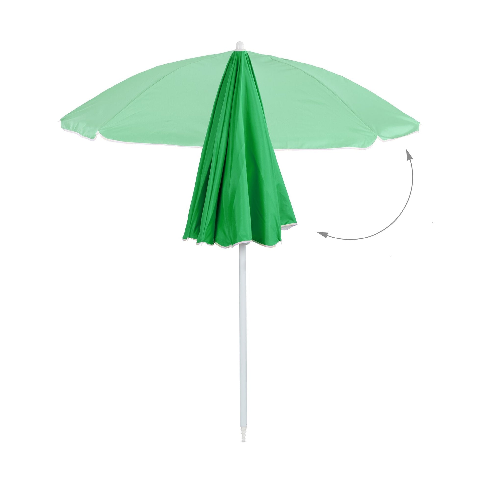 Sonnenschirm 160cm Weiss-Grün-Silber von Relaxdays