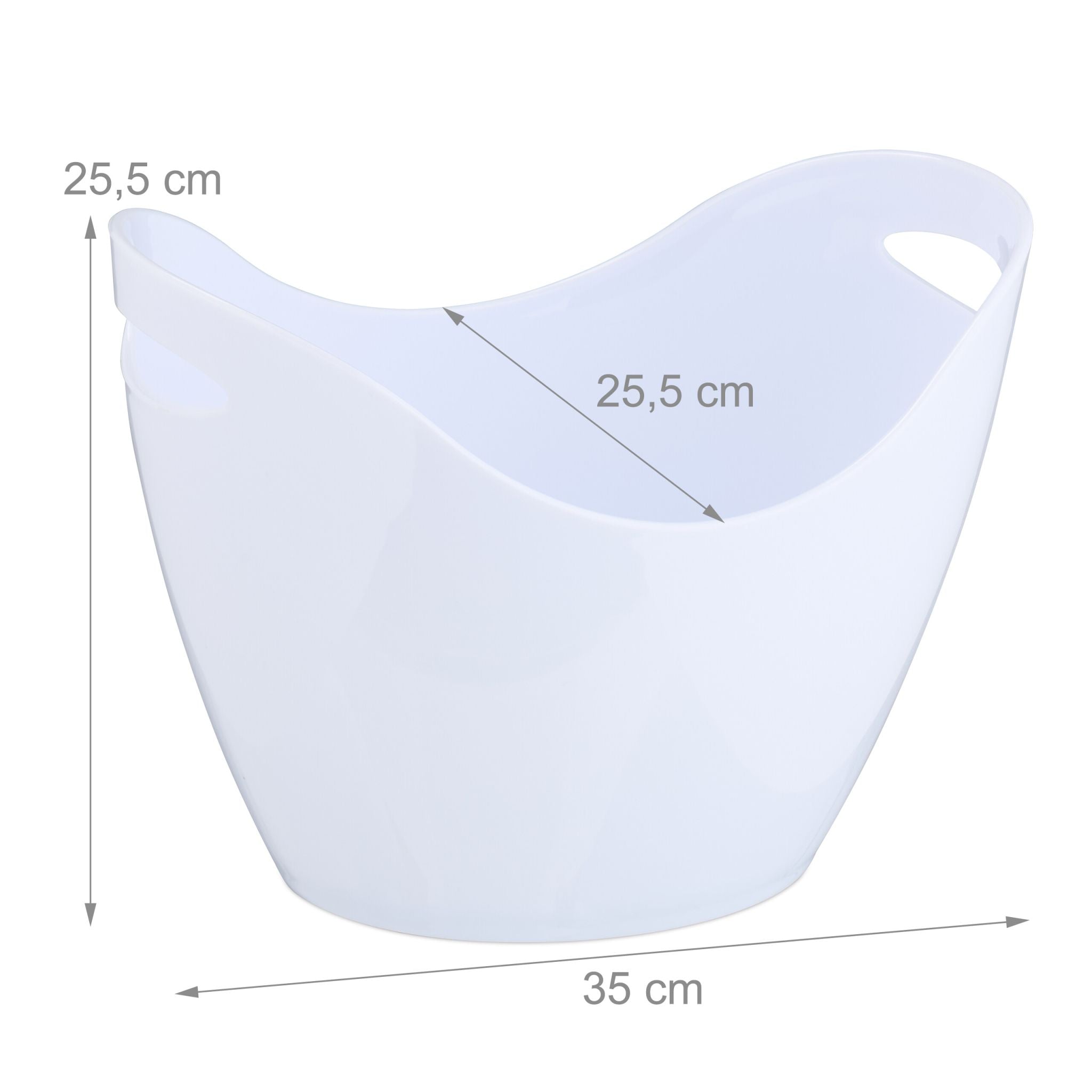 Sektkühler 8l in Weiss Weiss von Relaxdays