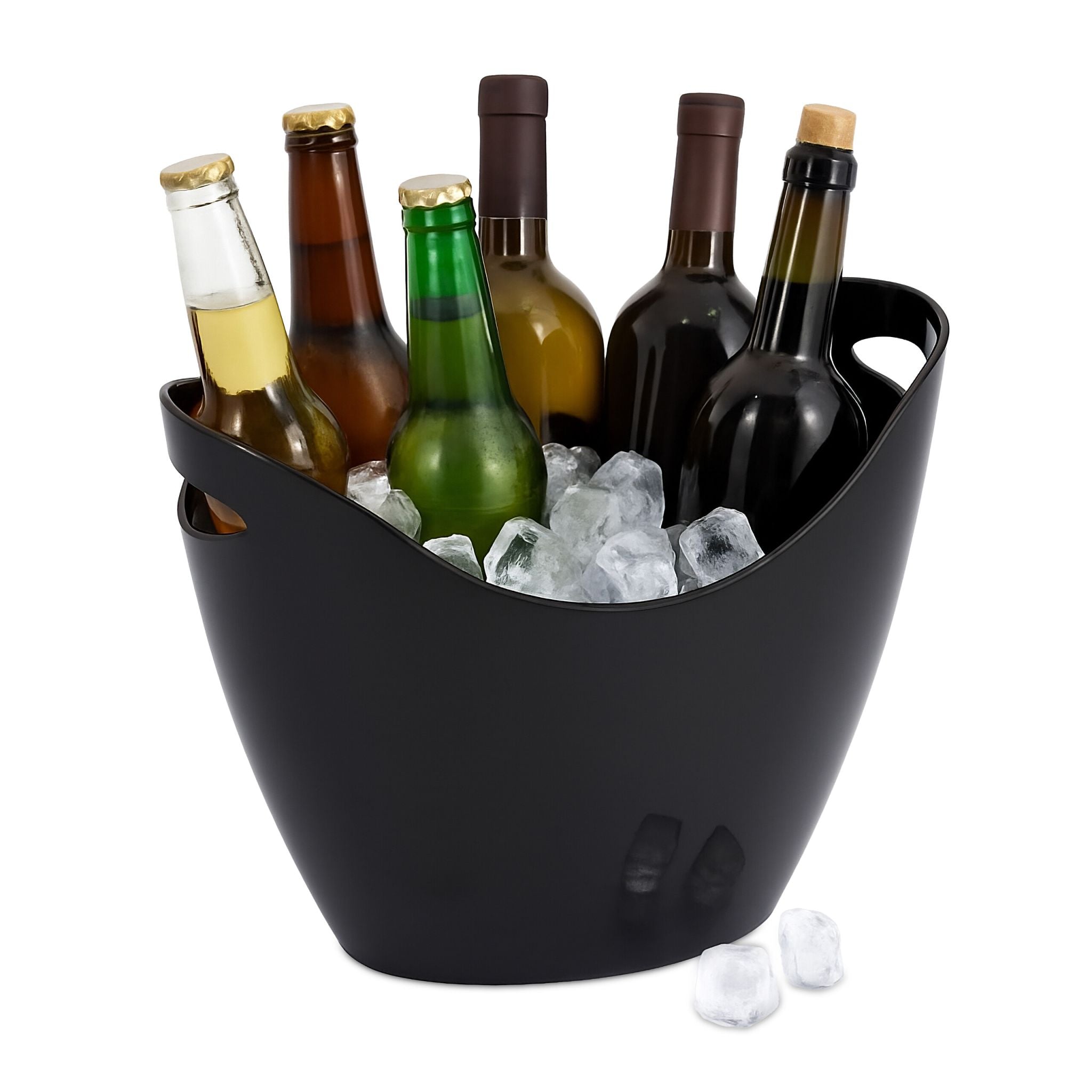 Eiseimer 8l schwarz Schwarz von Relaxdays
