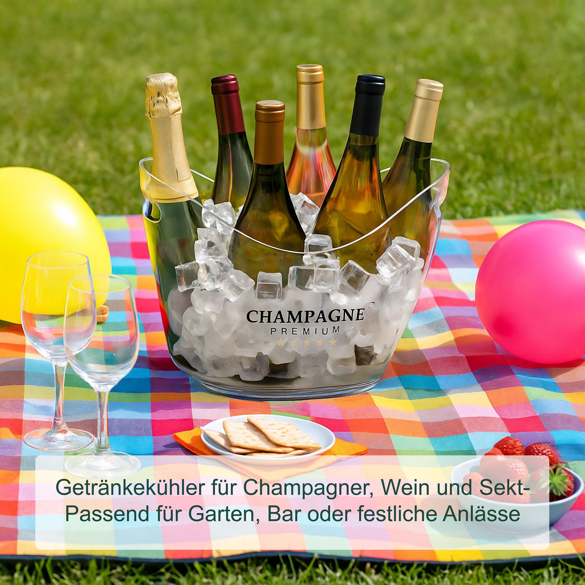 Eiseimer 8l transparent Transparent von Relaxdays