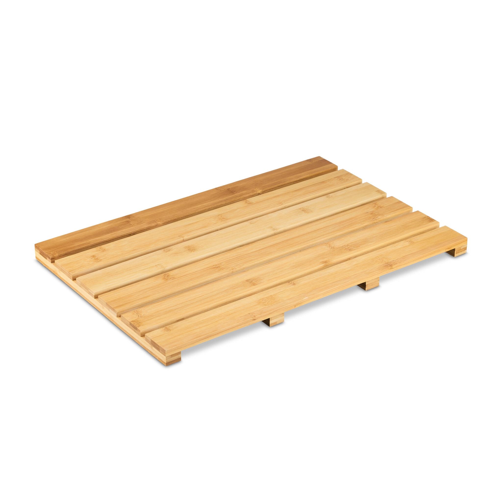 Bambus Badematte Hellbraun von Relaxdays
