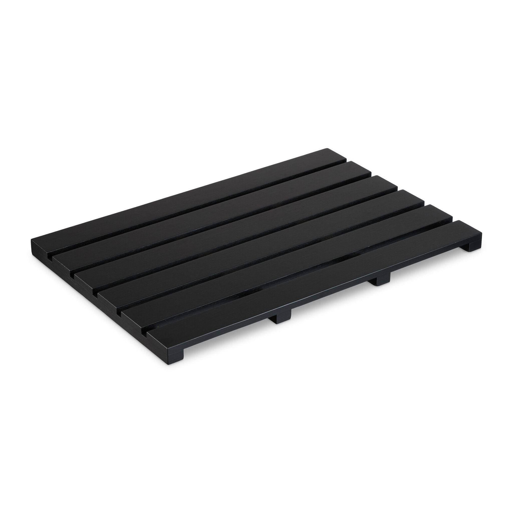 Bambus Badematte Schwarz von Relaxdays