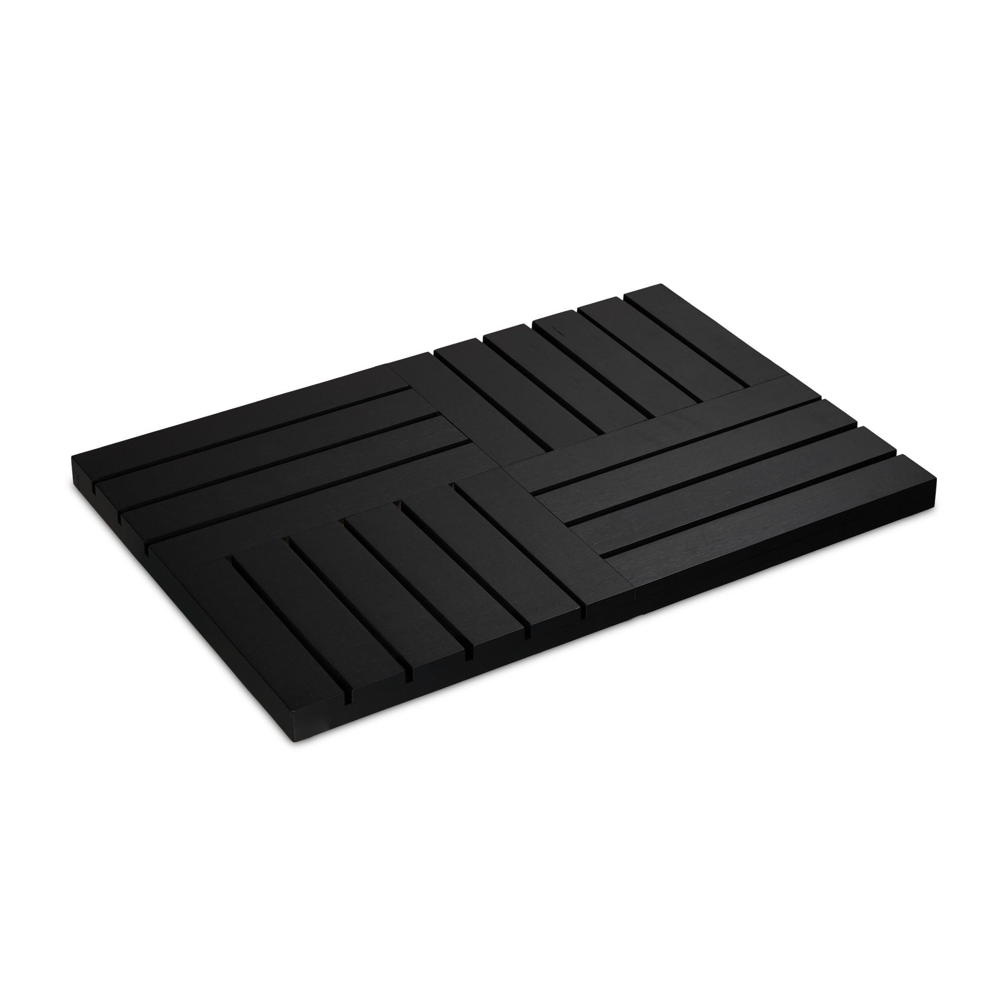 Bambus Badematte Schwarz von Relaxdays