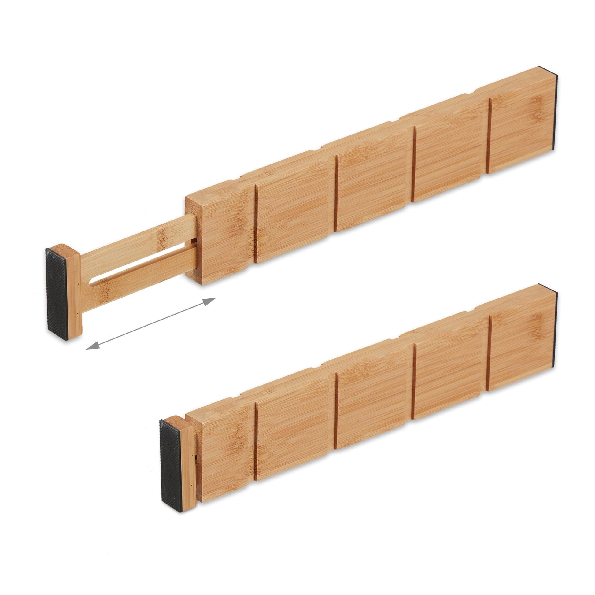Schubladentrenner Bambus 18er-Set Hellbraun von Relaxdays