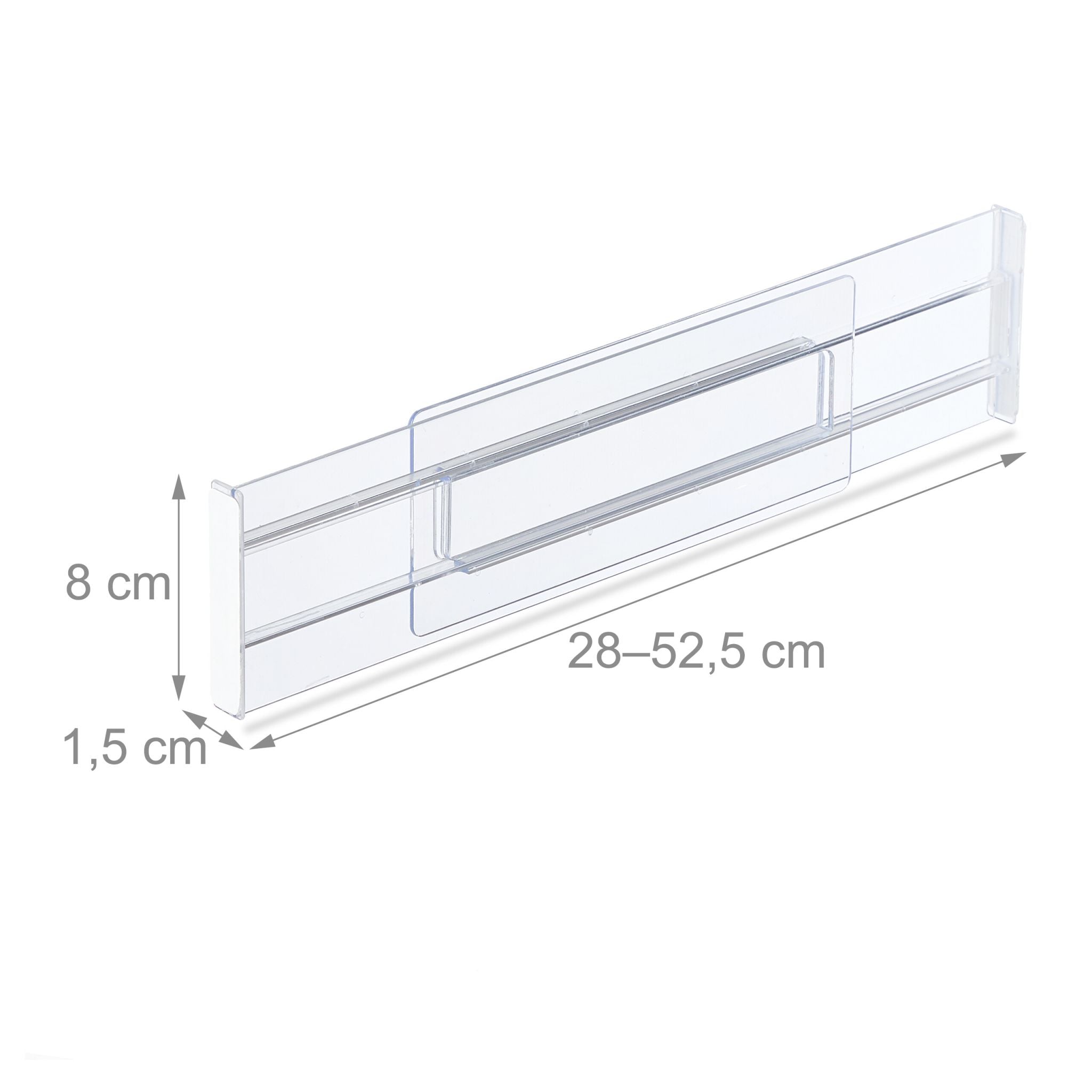 Schubladentrenner 4er-Set Transparent von Relaxdays