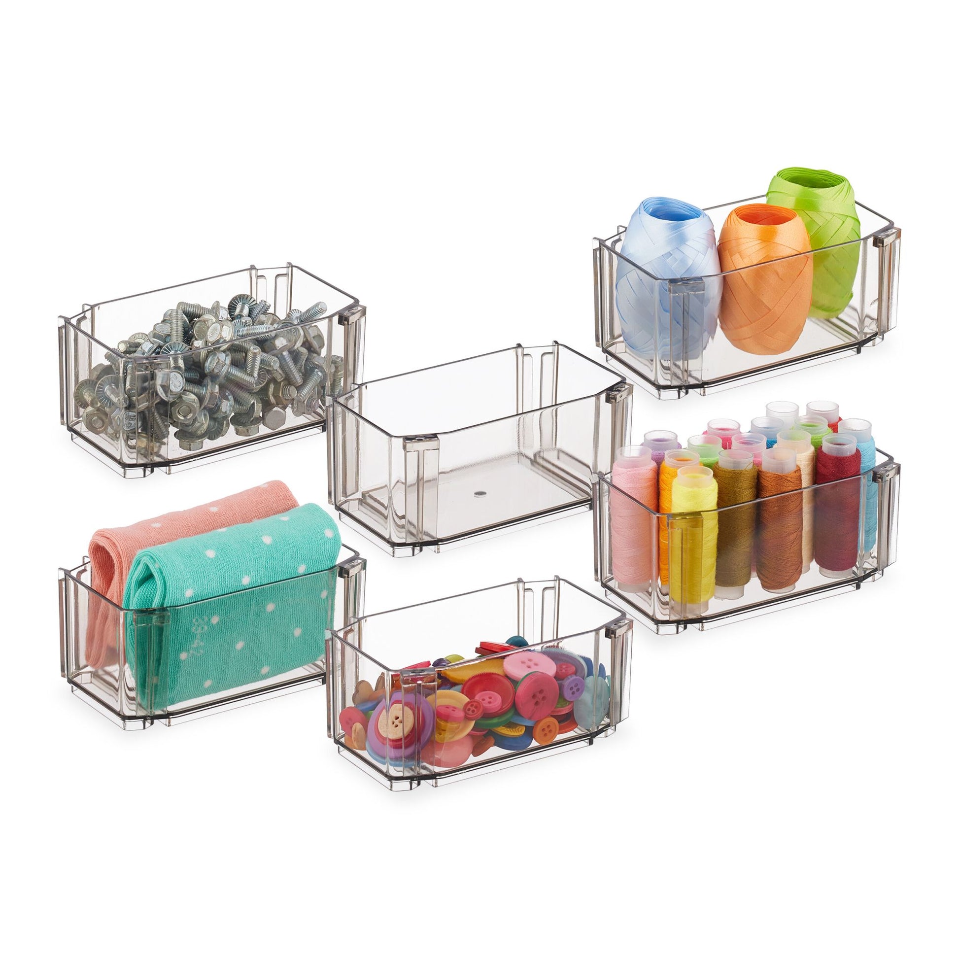 Schubladen Ordnungssystem 6tlg. Braun von Relaxdays