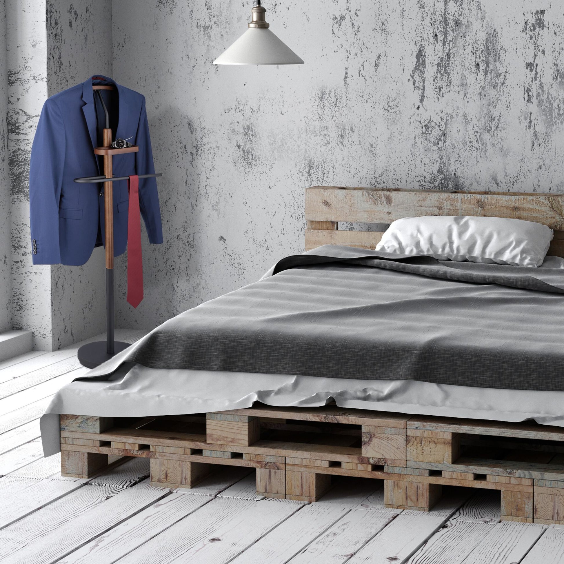 Freistehender Herrendiener Braun-Schwarz von Relaxdays